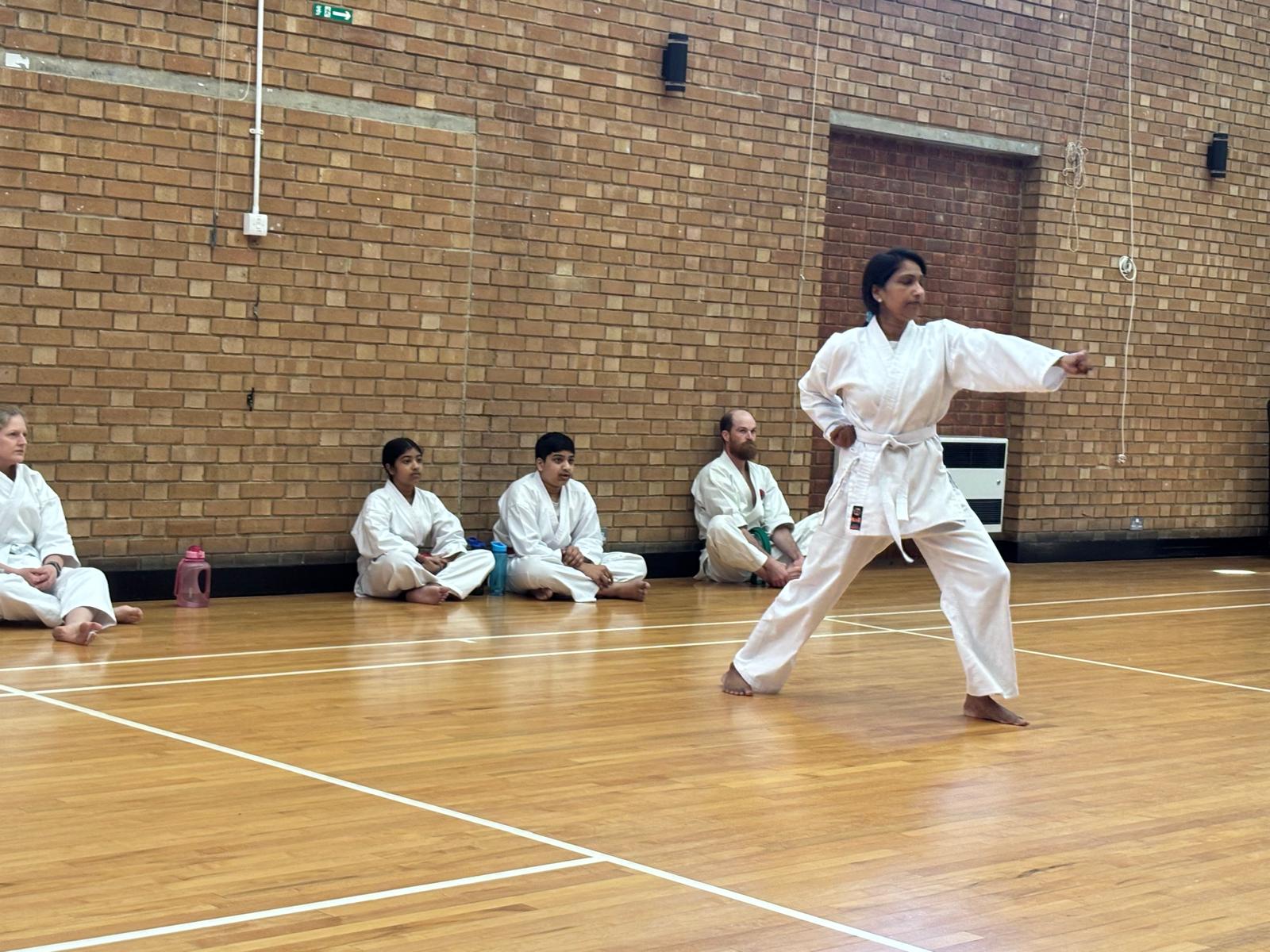 Shotokan Karate student training